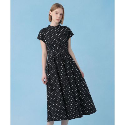 モノトーンドットジャカードフレア ワンピース | ANAYI/アナイ | 三越