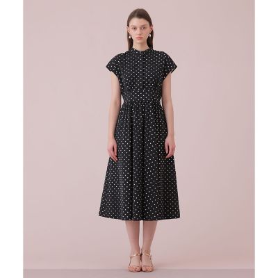 モノトーンドットジャカードフレア ワンピース | ANAYI/アナイ | 三越