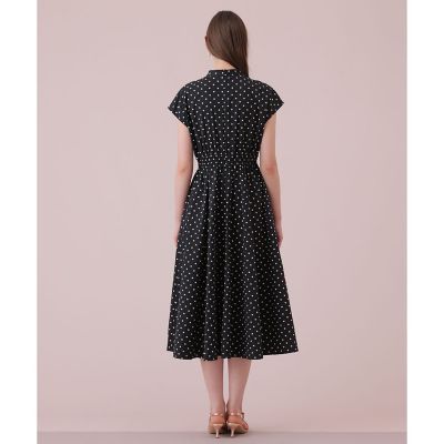 ANAYI ジャガードレース フレアワンピース 36 モノトーンドットジャカードフレア ワンピース | ANAYI/アナイ | 三越