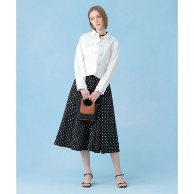 モノトーンドットジャカードフレア ワンピース | ANAYI/アナイ | 三越