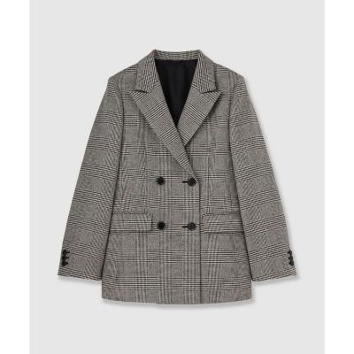 ＜ANAYI＞【セットアップ対応商品】グレンチェックピークドジャケット