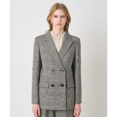 セットアップ対応商品】グレンチェックピークドジャケット | ANAYI