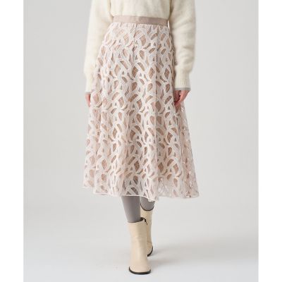 ＜ANAYI＞カスカータチュール切り替えフレア　スカート