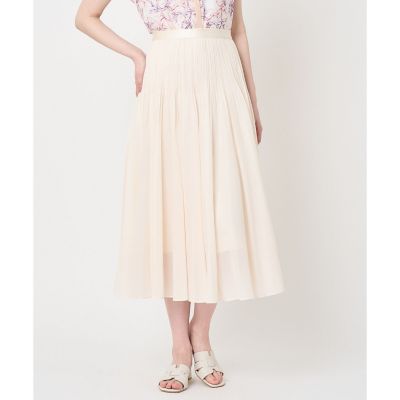 ＜ANAYI＞スパンオーガンジープリーツスカート