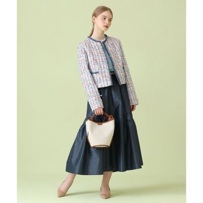 ANAYI タフタ切替えティアード スカート36 trim_ofany_item224277fcc28711e