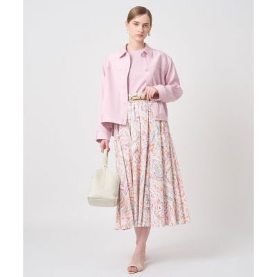 セットアップ対応商品】ペイントペイズリープリントフレア スカート