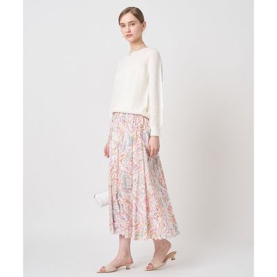 【タグ付】　ANAYI アナイ　ペイズリープリントフレアスカート ペイントペイズリープリントフレア スカート〈セットアップ対応商品