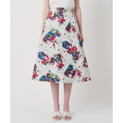 ふくれフラワージャカードフレア スカート | ANAYI/アナイ | 三越