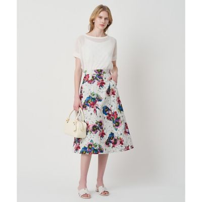 ふくれフラワージャカードフレア スカート | ANAYI/アナイ | 三越