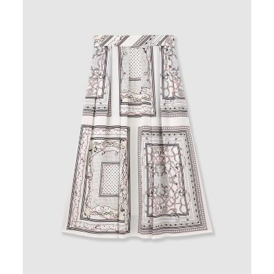 定価2万円☆24SS☆アナイ　ANAYI アートプリント　ギャザータックスカート スカーフプリントタックスカート | ANAYI/アナイ | 三越伊勢丹