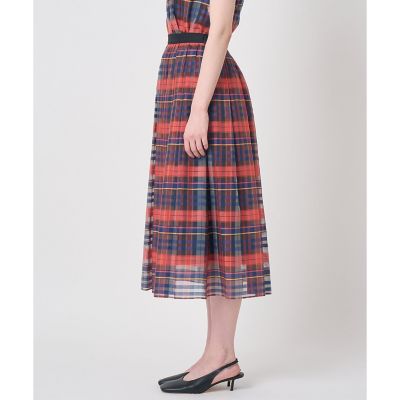 アナイ　ANAYI ギンガムチェック タックフレアスカート 38 ANAYI ギンガムチェック タックフレアスカート 38. 【公式通販】