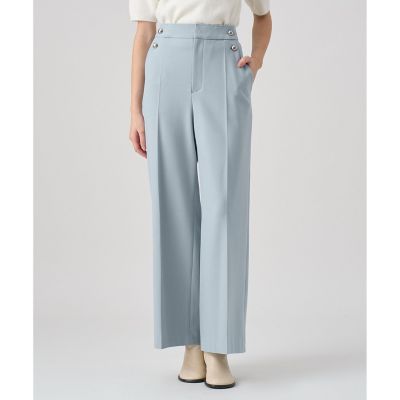 ＜ANAYI＞【予約商品１１月下旬以降順次お届け】裏起毛ツイル両ボタンパンツ