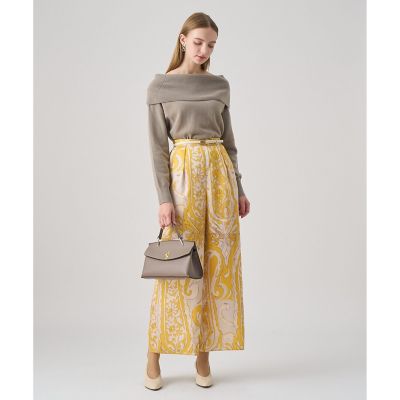 予約商品11月下旬以降順次お届け】ペイズリープリントタックパンツ