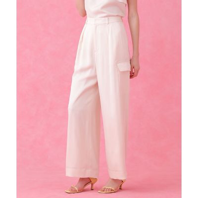 セットアップ対応商品】ストレッチダブルサテンカーゴパンツ | ANAYI