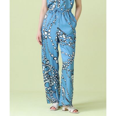 ＜ANAYI＞【セットアップ対応商品】パールドットプリントゴムウエストパンツ