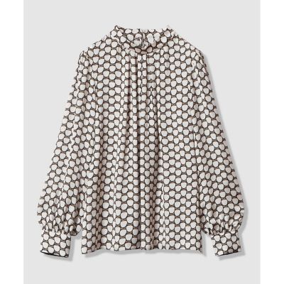 セットアップ対応商品】メーレプリントリボンタック ブラウス | ANAYI