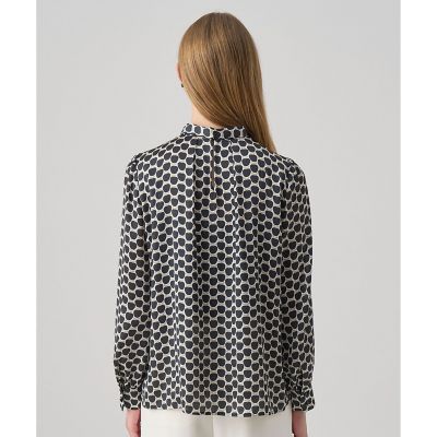 セットアップ対応商品】メーレプリントリボンタック ブラウス | ANAYI