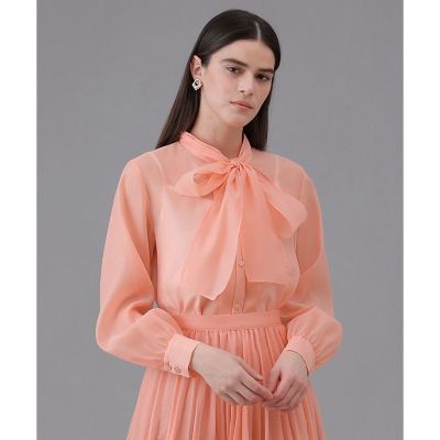 ＜ANAYI＞【Ｅｔｅｒｎａｌ　Ｌｉｎｅ　２０２６】シアーオーガンボウタイ　ブラウス