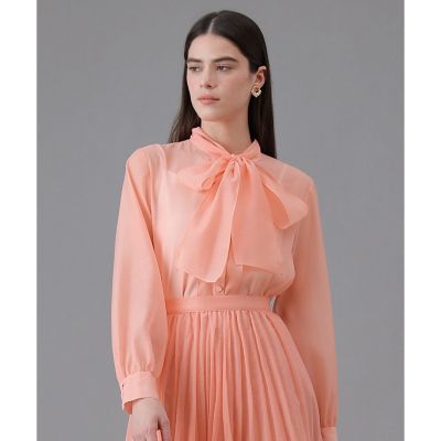 【Ｅｔｅｒｎａｌ　Ｌｉｎｅ　２０２６】シアーオーガンボウタイ　ブラウス