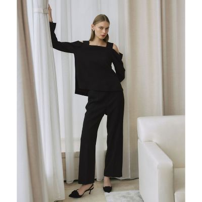 ＜ANAYI＞【別注】ダブルクロスドレープスリーブブラウス