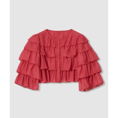 ＜ANAYI＞オーガンジーティアードボレロ　ブラウス