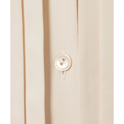 セットアップ対応商品】ストレッチダブルサテンボウタック ブラウス