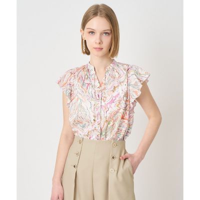 ＜ANAYI＞ペイントペイズリープリントフレア　ブラウス