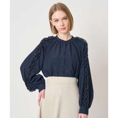 ＜ANAYI＞ピコスカラスリーブスリット　ブラウス