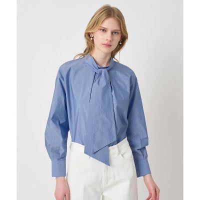 ＜ANAYI＞ブロードワイドリボンタイ　ブラウス