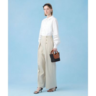 アナイ ANAYI 20SS レーススタンドネックブラウス フレンチスリーブ アナイ ANAYI 20SS レーススタンドネックブラウス フレンチスリーブ