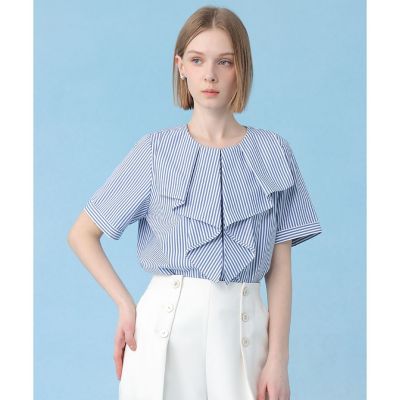 コットンポリブロードラッフルブラウス | ANAYI/アナイ | 三越伊勢丹