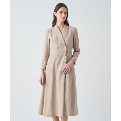 【Ｅｔｅｒｎａｌ　Ｌｉｎｅ　２０２６】ウールジョーゼットショール衿　ワンピース