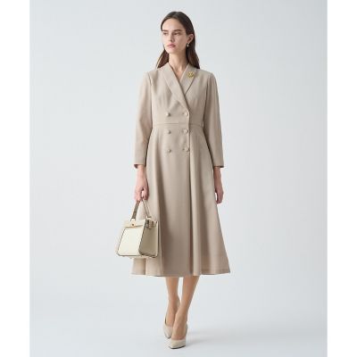 【Ｅｔｅｒｎａｌ　Ｌｉｎｅ　２０２６】ウールジョーゼットショール衿　ワンピース