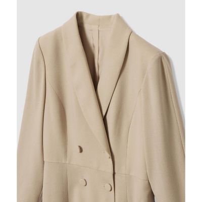 【Ｅｔｅｒｎａｌ　Ｌｉｎｅ　２０２６】ウールジョーゼットショール衿　ワンピース