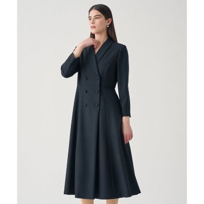 【Ｅｔｅｒｎａｌ　Ｌｉｎｅ　２０２６】ウールジョーゼットショール衿　ワンピース