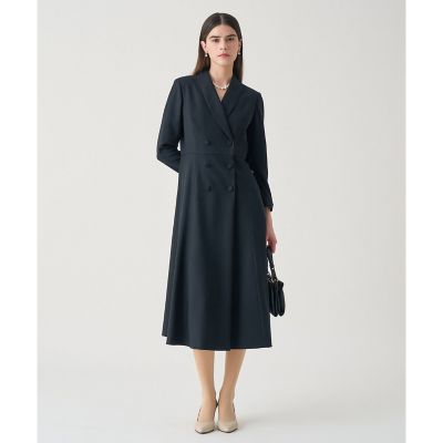 【Ｅｔｅｒｎａｌ　Ｌｉｎｅ　２０２６】ウールジョーゼットショール衿　ワンピース