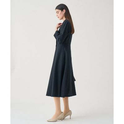 【Ｅｔｅｒｎａｌ　Ｌｉｎｅ　２０２６】ウールジョーゼットショール衿　ワンピース