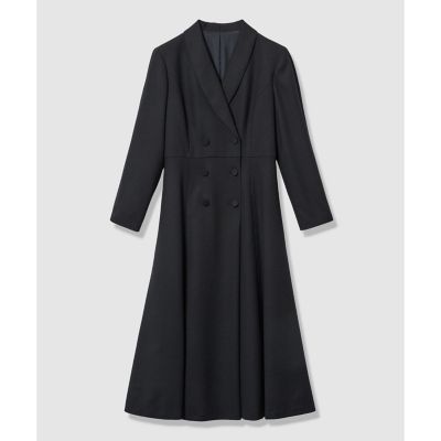 【Ｅｔｅｒｎａｌ　Ｌｉｎｅ　２０２６】ウールジョーゼットショール衿　ワンピース