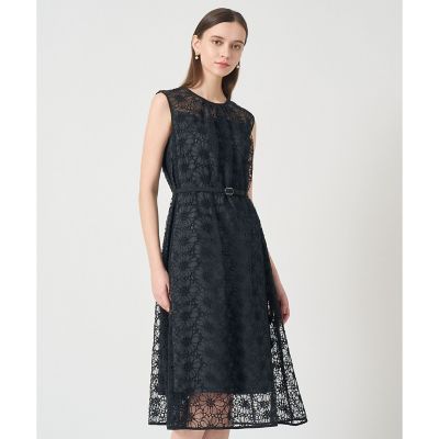 ＜ANAYI＞フラワー刺繍Ａラインワンピース