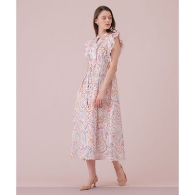 ダイアグラム ペイントプリント フレアワンピース ペイントペイズリープリントフレア ワンピース | ANAYI/アナイ | 三越