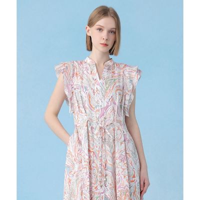 ダイアグラム ペイントプリント フレアワンピース ペイントペイズリープリントフレア ワンピース | ANAYI/アナイ | 三越