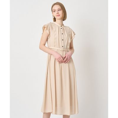 ＜ANAYI＞ピコスカラレイヤードスリーブ　ワンピース