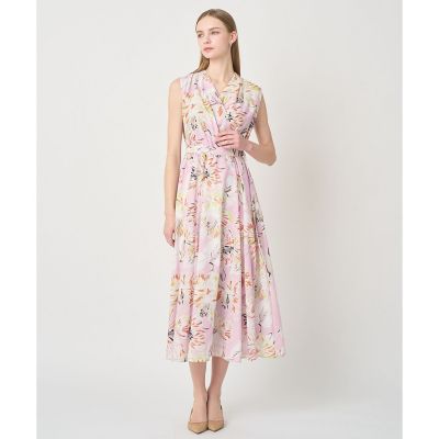 【極美品✨】アナイ　シルエットミニフラワープリントフレアワンピース　38 22年 trim_ofany_item6f30b2eefb4911f