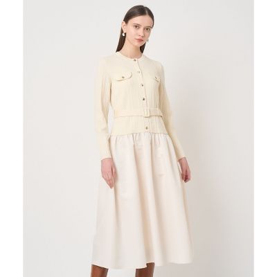 グログランコンビベルト付き ワンピース | ANAYI/アナイ | 三越伊勢丹