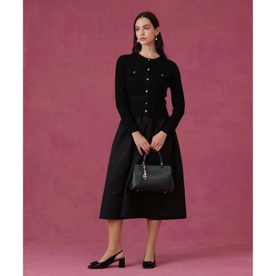 1月4日まで ANAYI グログランコンビベルト付き ワンピース 38 グログランコンビベルト付き ワンピース | ANAYI/アナイ | 三越伊勢丹