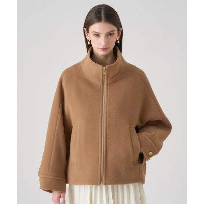 ANAYI/アナイ ラムショートビーバースタンドブルゾン