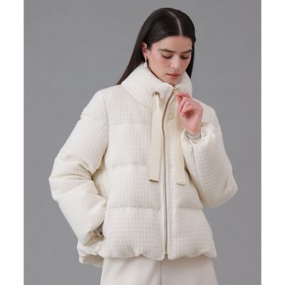 アナイ　ツイードダウン　ジャケット リングツイードスタンドダウンコート|ANAYI OFFICIAL ONLINE STORE