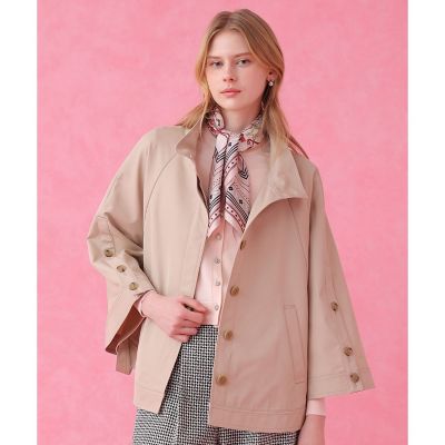 ＜ANAYI＞撥水ツイルケープスタンドコート