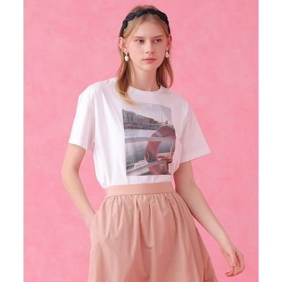 コットン天竺フォトプリントTシャツ | ANAYI/アナイ | 三越伊勢丹