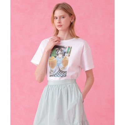 コットン天竺フォトプリントTシャツ | ANAYI/アナイ | 三越伊勢丹
